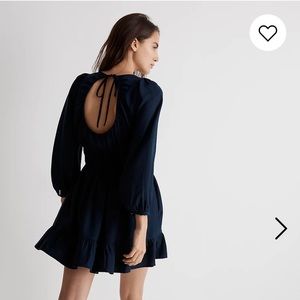 Madewell Open Back Mini Dress Indigo